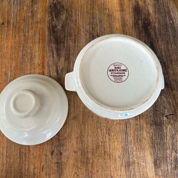 Vintage 1980s Heavenly Bake Serve n Store Stoneware, Single Serve Casserole Dish - Picture 3 of 6
